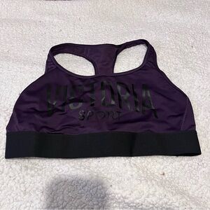 Victoria's Secret Sport Deep Purple Logo The Player Sport Active Bra Medium